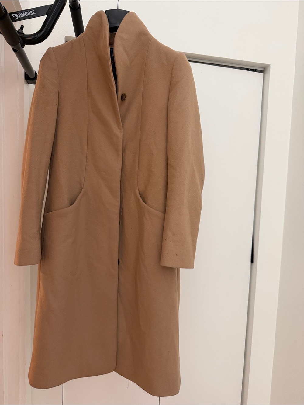 Women’s Aritzia Camel Long Coat - Classic Tailored Winter wool Coat- Wilfred